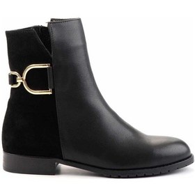Resim Siyah Siyah Leather Kadın Bot & Bootie K02208021403 Siyah Siyah 