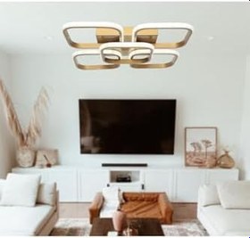 Resim TT AYDINLATMA Tt302-4+1-esk Kare Eskitme Boyalı 5 Li (Gün Işığı) Led Avize Eskitme 