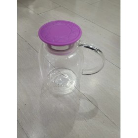 Resim Es Dekor Crt Houseware Ev Eşyası Ince Cam Süzgeçli Sürahi 1700ml Mor Kapaklı 