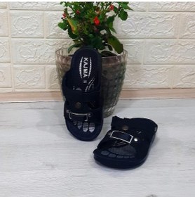 Resim Fiyra Kajma Siyah Renk Erkek Çocuk Günlük Terlik 001 