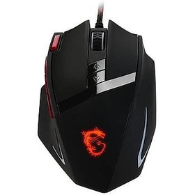 Resim Msi GG Interceptor DS200 Gaming Mouse 8.200 DPI Laser Sensor RGB Led Örgü Kablo Altın Kaplama USB Bağlantı Oyuncu Mouse 