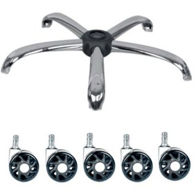 Resim Sandofis Krom Ayak+5 Adet Oyuncu Koltuğu Tekeri 