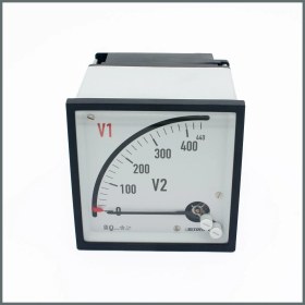 Resim Frer Çift Ibreli Voltmetre Koaksiyel 96X96 0-440V 