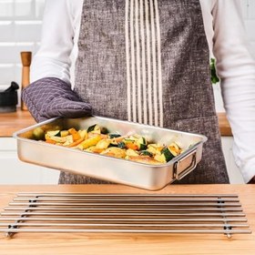 Resim Fırın kabı, paslanmaz çelik, 24x34 cm 
