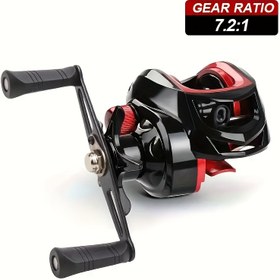 Resim Ambidextrous 8KG Brake Balıkçılık Makarası, 7.2:1 Dişli Oranı, Pürüzsüz Diz Hareketi, 18+1BB, Alüminyum Alaşımlı Makara, PA Malzeme, Tatlısu ve Tuzlu Su Döner Makara 