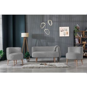 Resim Azra Mobilya Sydney Çay Seti Koltuk Takımı - Cafe, Ofis, Balkon, Kafe, Bahçe, Salon Mobilyası Gri 