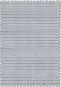 Resim Raschel Carpet Açık Gri Yumuşak Bubble Kaymaz Özel Taban Peluş Halı Yolluk 