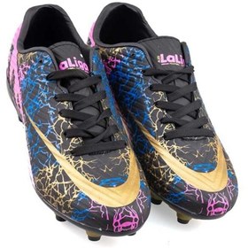 Resim AKNButik Air Laliga Krampon - Siyah/Altın/Desenli 