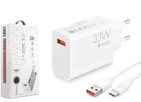 Resim Tecno Pova Neo 2 Uyumlu SG37 33W Turbo Type C Şarj Aleti Seti Kafa + Kablo 