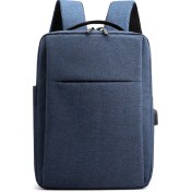 Resim Xindoker Usb Portlu 14l Hafif Yüksek Kapasiteli İş/seyahat Çanta - Mavi, Kumaş Malzeme, Üniversite/iş Kullanıma Uygun 