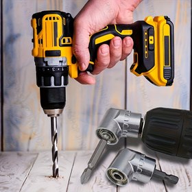 Resim Sağ açılı kablosuz tornavida - 6 uçlu matkap ucu elektrikli alet, otomotiv tamiri ve elektrik işleri için | Kompakt Tork Ustası, hızlı değiştirme matkabı ile ev yenilemeleri ve mekanikçi kompakt alan çözümleri için, tornavida başlığı 