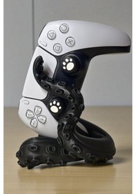 Resim Ps4/ps5 Uyumlu Konsol Standı Kol Tutucu Stand Joystick Standı 3d Baskı Ahtapot Şeklinde Siyah 