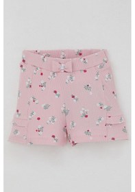 Resim Breeze Kız Bebek Şortlu Takım Çiçek Baskılı Kelebek Nakışlı Düğme Aksesuarlı 6 Ay-2 Yaş, Ekru Ekru 