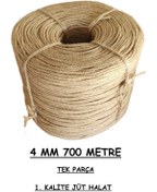 Resim Ambarope 4 Mm 700 Metre Tek Parça Jüt Halat Ip 1. Kalite Hasır Ip Kendir Ip 