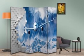 Resim Uçak Tasarımlı Oda Bölücü Paravan 180 x 200 cm 