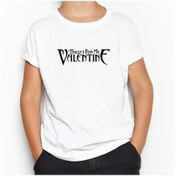 Resim Bullet For My Valentine Logo Beyaz Çocuk Tişört Beyaz 