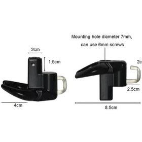 Resim Didadodo Bullhead Kask Kilit Kancaları Yeni Tasarım Ön Evrensel No-punch Motosiklet Bisiklet Depolama Kancası Siyah Siyah 