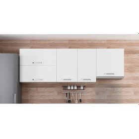 Resim Minar 225 Cm Mutfak Dolabı Beyaz 225-B4-Üst Modül Beyaz 