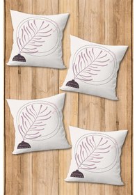 Resim Dijital Baskılı Yumuşak Dokulu 4 Lü Kırlent Kılıfı Takımı 43x43 Cm Krl0079 Renkli 