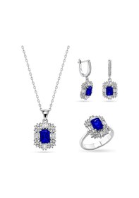Resim Servi 925 Ayar Gümüş Radiant Baget Set-33 