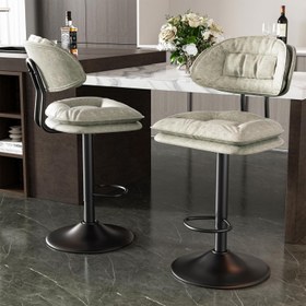 Resim 2’li Ergonomik Ayarlanabilir Bar Taburesi - Yeşil 