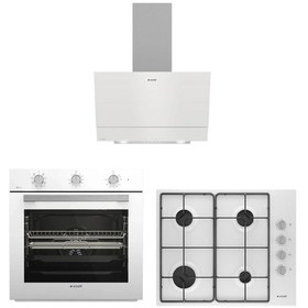 Resim Arçelik AFC 240 B - ADE 605 HB - OMD D 611 EB Beyaz Cam Şık Ankastre Set 