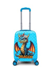 Resim Coral High Kids Dragon Desenli Çocuk Valizi 16697 Lacivert - Şampanya 