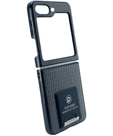 Resim Nettech Samsung Galaxy Uyumlu Z Flip 5 Suni Deri Arka Koruma 