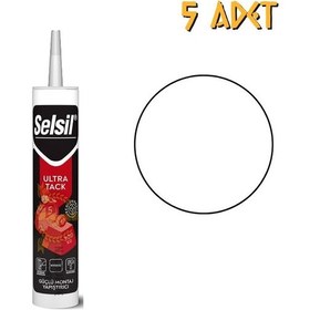 Resim Selsil Ultra Tack Güçlü Korniş Yapıştırıcı Beyaz 290 Ml. - 5 Adet 