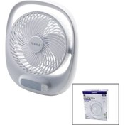 Resim Usb 7 İnç- 20cm Masa Üstü Fan Vantilatör Işıklı 5w 180 Derece 3 Kademe Hız - 3 Pervane Stand 24.8x30.5x8cm Aufn-01 5250 