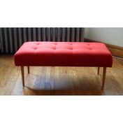 Resim ASELYA HOME Ahşap Ayaklı Puf & Bench Kapı Önü Modern 90cm 