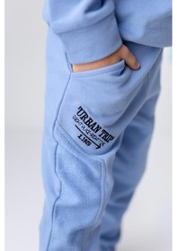 Resim Zeyland Erkek Çocuk Nakış Detaylı Eşofman Takımı - Mavi 