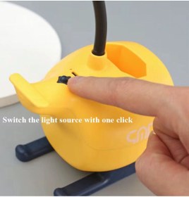 Resim Coverzone Kalemlikli Helikopter Tasarımlı Karikatür Masa Lambası Dekoratif Hediyelik Çocuk Odası Süs 