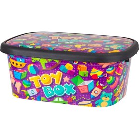 Resim Zenvia Desenli Sığ Saklama Kutusu 18 Lt. 3 No ROYALEKS-M12001 (ZNV-556) 