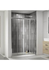 Resim Blackline İki Duvar Arası Duvardan Duvara 5Mm Cam Duşakabin H:190 Şeffaf 