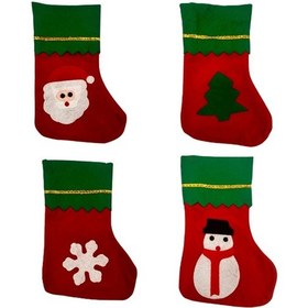 Resim Yılbaşı Çorabı Keçe Küçük 20x15 Cm 1 Adet 