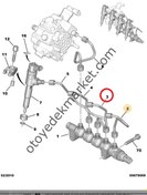Resim PEUGEOT 206 1,4 HDI 2.ENJEKTÖR BORUSU (ORJİNAL) 