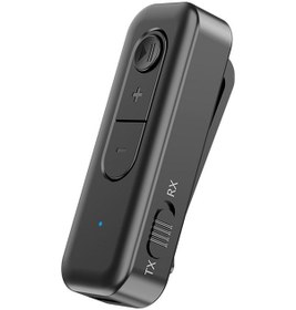 Resim Tenfowee D58 V5.3 Araç İçi Bluetooth Alıcı Verici, Aux Bağlantılı, Usb Girişli, Gürültü Azaltmalı, Şarj Edilebilir Pil İle Siyah 