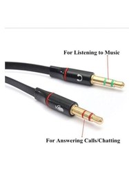 Resim ŞHN'Shopping Derwell 3.5 Mm Aux Kulaklık Mikrofon Dönüştürücü Birleştirici Kablo Çevirici Aparat 