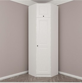 Resim Kale 1 Kapaklı Köşe Dolap + Yüklük Beyaz Mebran İlkbahar 235cm Beyaz 