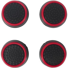 Resim Konsol İstasyonu Ps4 Ps5 Xbox Analog Koruyucu 4lü Paket Siyah Kırmızı - Gp5-22 