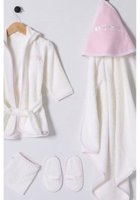 Resim U.s. Polo Assn Kız Bebek Bornoz Set Ekru-2075 Standart 