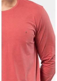 Resim Cacharel Erkek Bisiklet Yaka Uzun Kollu Modal Pijama Takımı 2244/mercan Mercan 
