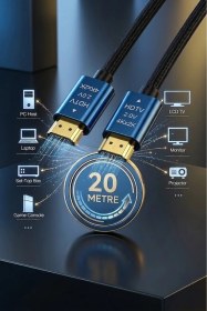 Resim 20 Metre 20mt Premium 4k120hz Ultra Hd Tv'ler Bilgisayarlar Ve Monitör Ekranları İçin Versiyon 2.1v 4k 6ohz 18 Gbps 2160p Görüntü Kablosu Dijital Ultra Kablo 001 