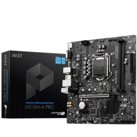 Resim MSI H510m-a Pro Ddr4 Hdmı D-sub Usb3,2 M.2 Lga1200 10-11. Nesil 