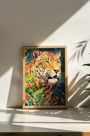 Resim Artavessa Tek Parça Gerçek Ham Ahşap Çerçeveli Mosaic Temalı Tablo - Model 34, 50 x 70 