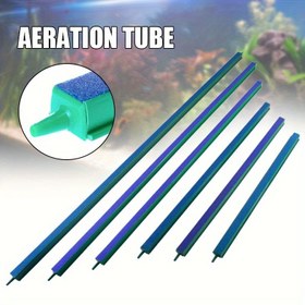 Resim 10.16/15.24/20.32/25.4/30.48/35.56 cm ABS Aeration Tüpleri Yeşil Hava Pompası ile - Balık Tankı Oksijenasyonu için İdeal, Şarj Edilmemiş, Pil Gerektirmez, Akvaryum Balık Tankı Aksesuarı | Modern Aeration Tasarımı | Dayanıklı Plastik Tüpler, Balık Tankı Aksesuarları 