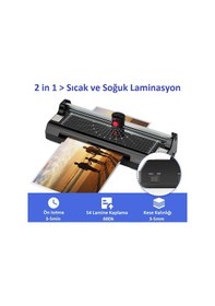 Resim Baove OCW380 Laminasyon Makinesi - A3, A4, A5, A6 - Laminasyon Kaplama ve Kağıt Kesme Makinesi 