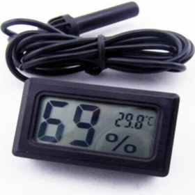 Resim Aek-Tech Dijital Problu Nem Ölçer Termometre (Siyah) 