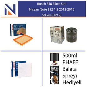 Resim Nissan Note E12 1.2 2013-2016 Bosch 3'lü Filtre Seti 